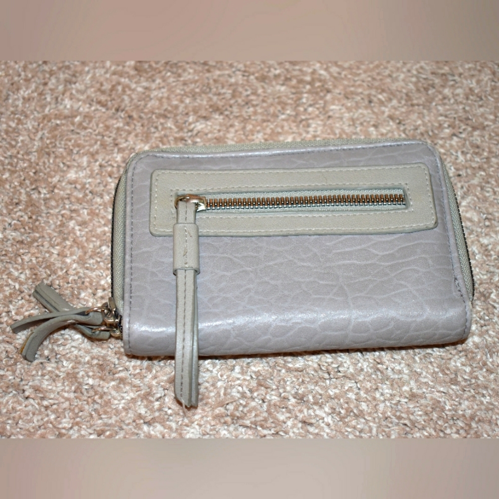 Kenneth Cole Reaction Double Zip Wallet, Gray